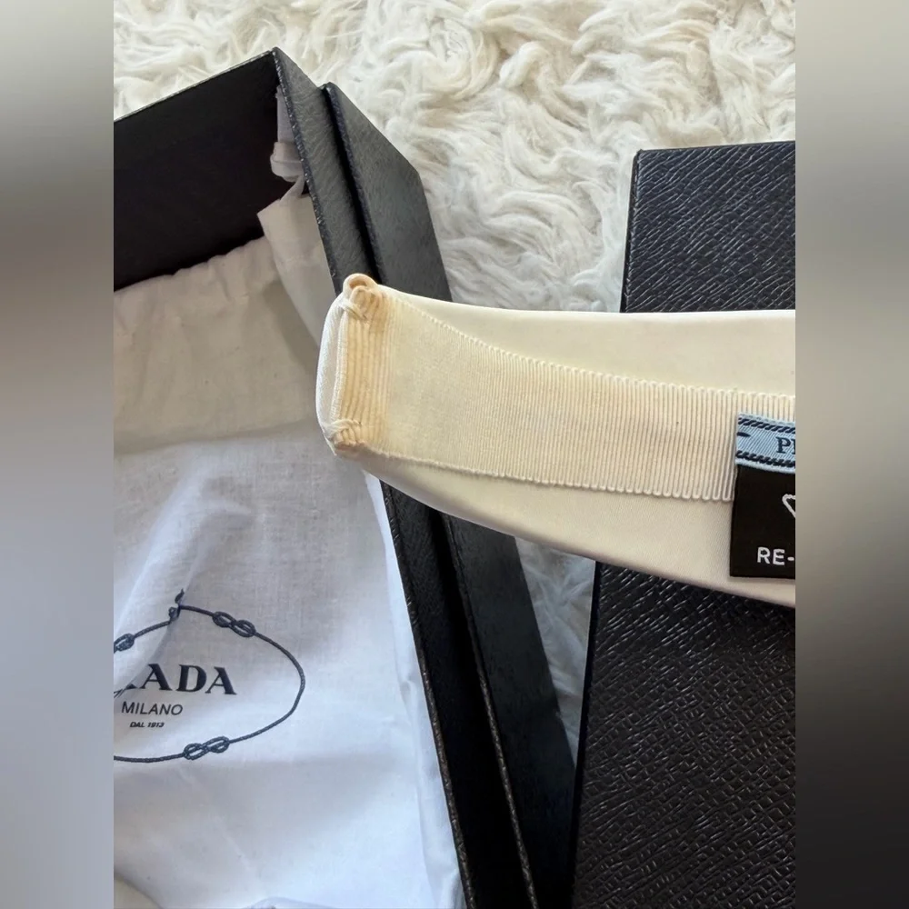 Authentic Prada White Re-Nylon Headband with full set - Picture 13 of 16